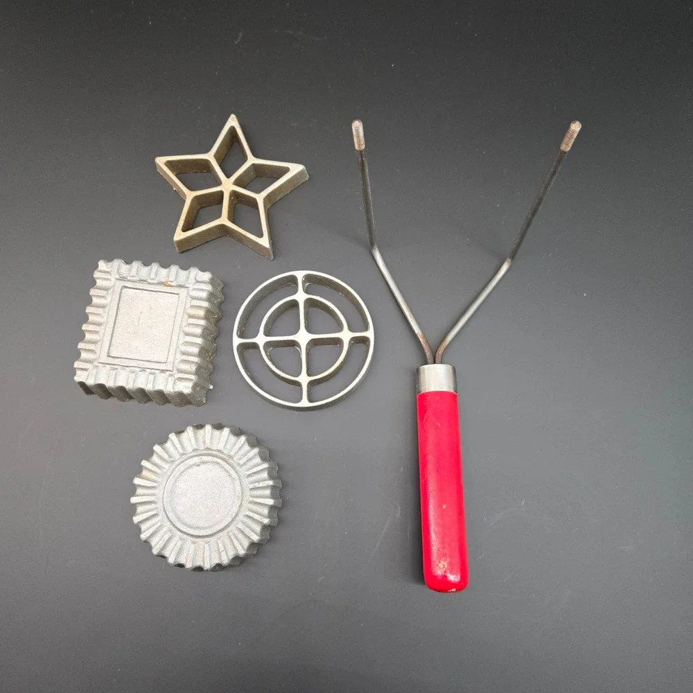 Vintage Nordic Ware Double Rosette and Timbale Iron Set No 210B Cast Aluminum